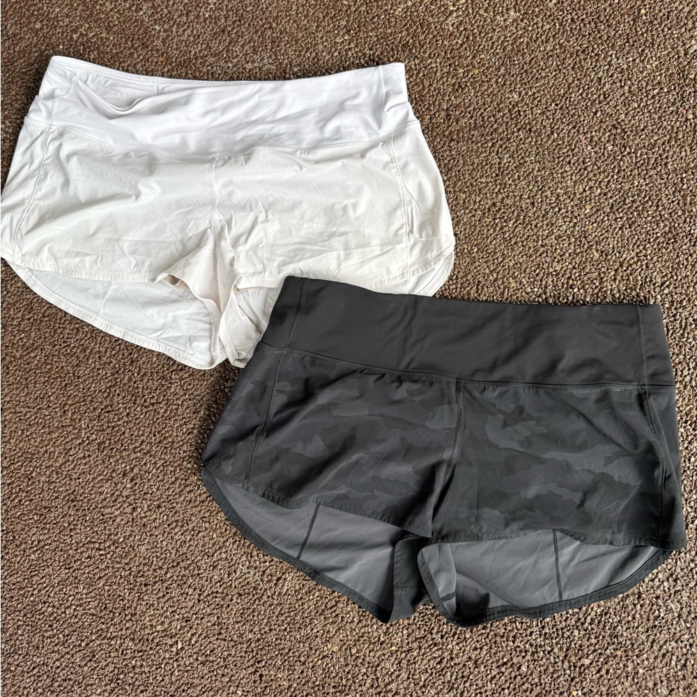lululemon athletica Women's Shorts - White and Black
